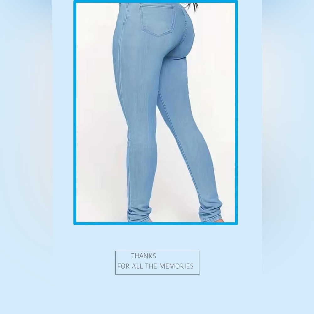 Blue High Stretch Skinny Jeans. Slim Fit Pockets Tight Jeans, Women's Jeans.